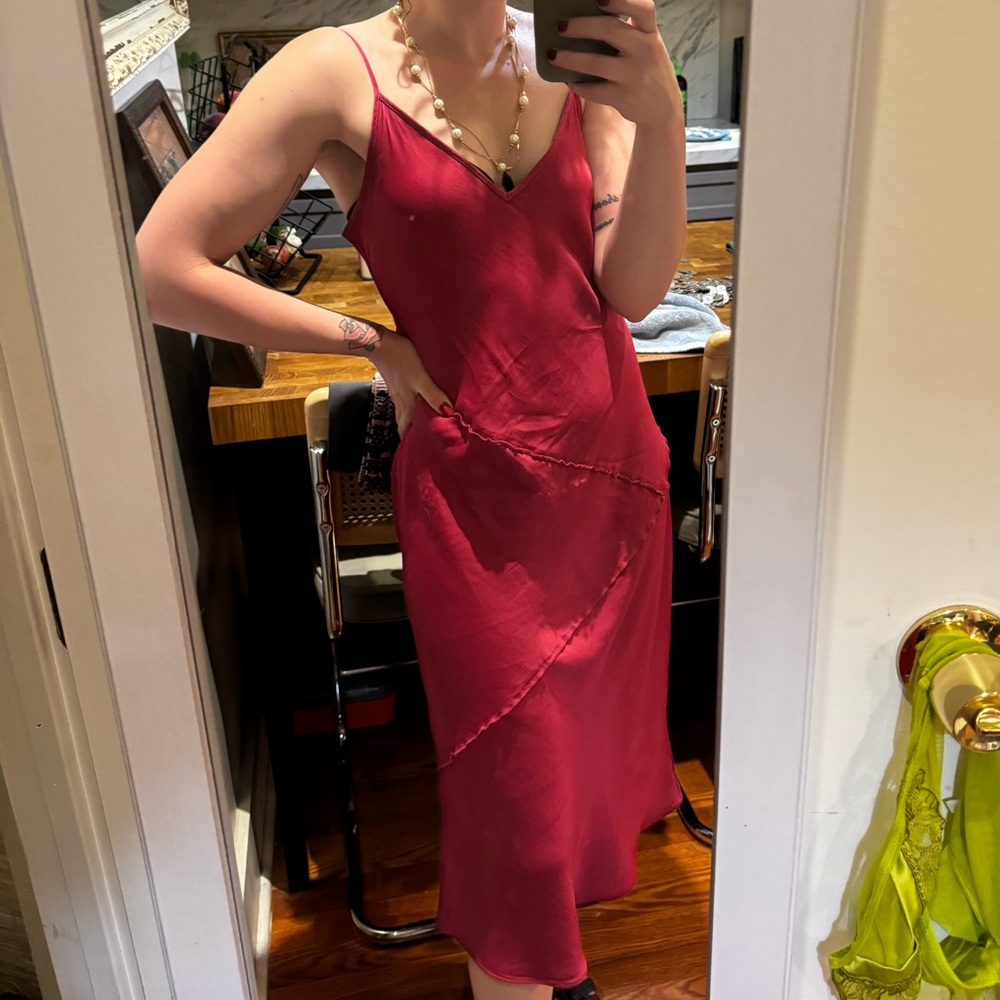 Anthropologie - Sundays in Brooklyn Pink midi dress